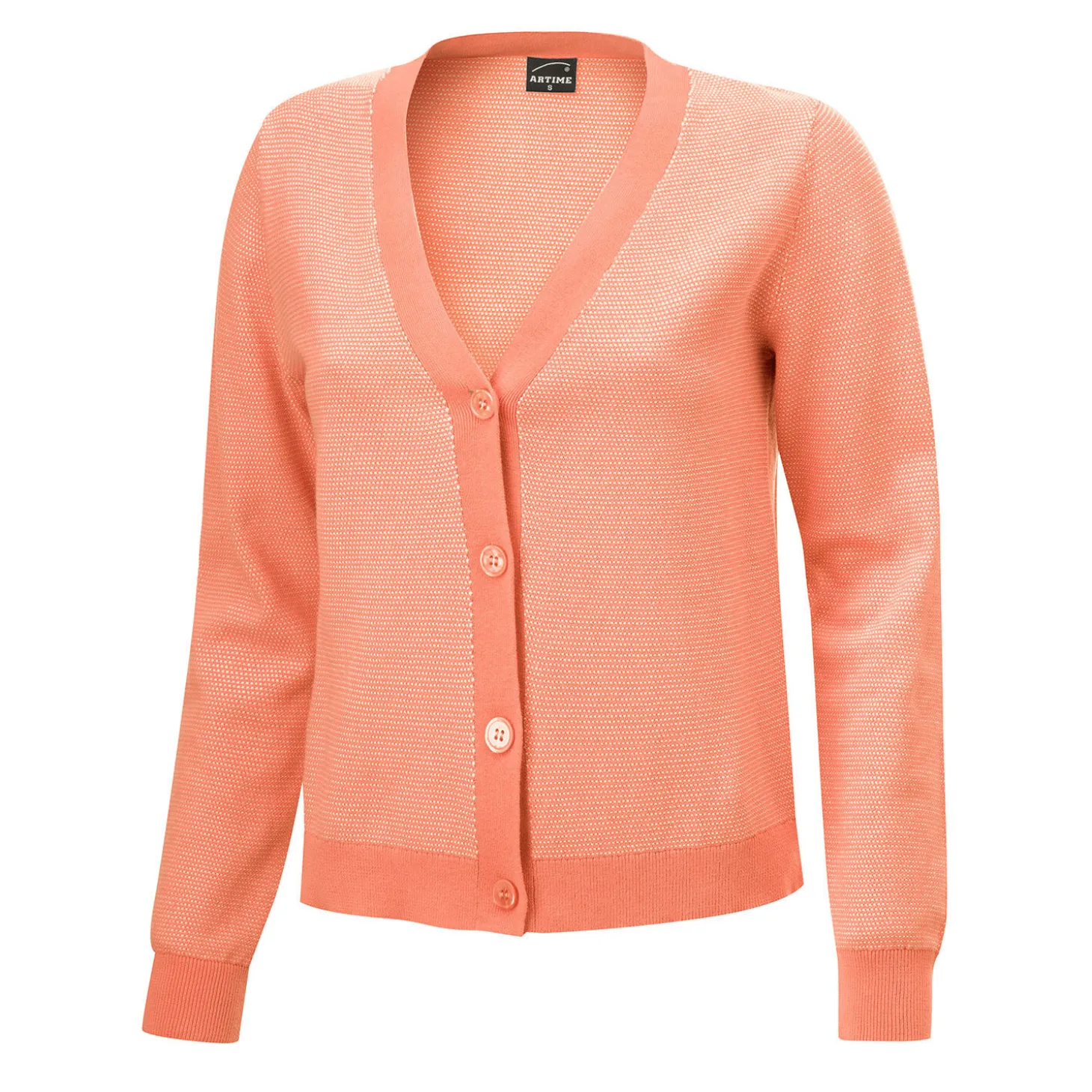 2 farbiger Cardigan mit Struktur und Knöpfen