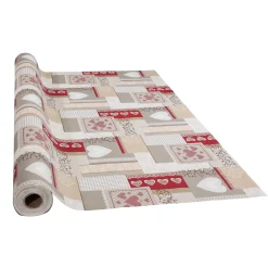 Acryl-Tischdecke mit Herzen und Rank-Ornamenten