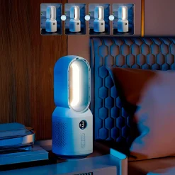 Akku-Tischventilator, mit Licht