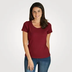 Angenehmes Rundhals Damen T-Shirt