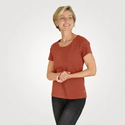 Angenehmes Rundhals Damen T-Shirt
