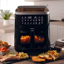 Ariete Heissluft-Fritteuse 4in1 mit Steamerfunktion, 7 Liter