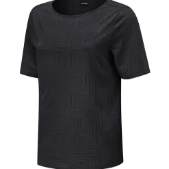 Ausbrenner-Shirt mit geometrischem Muster.