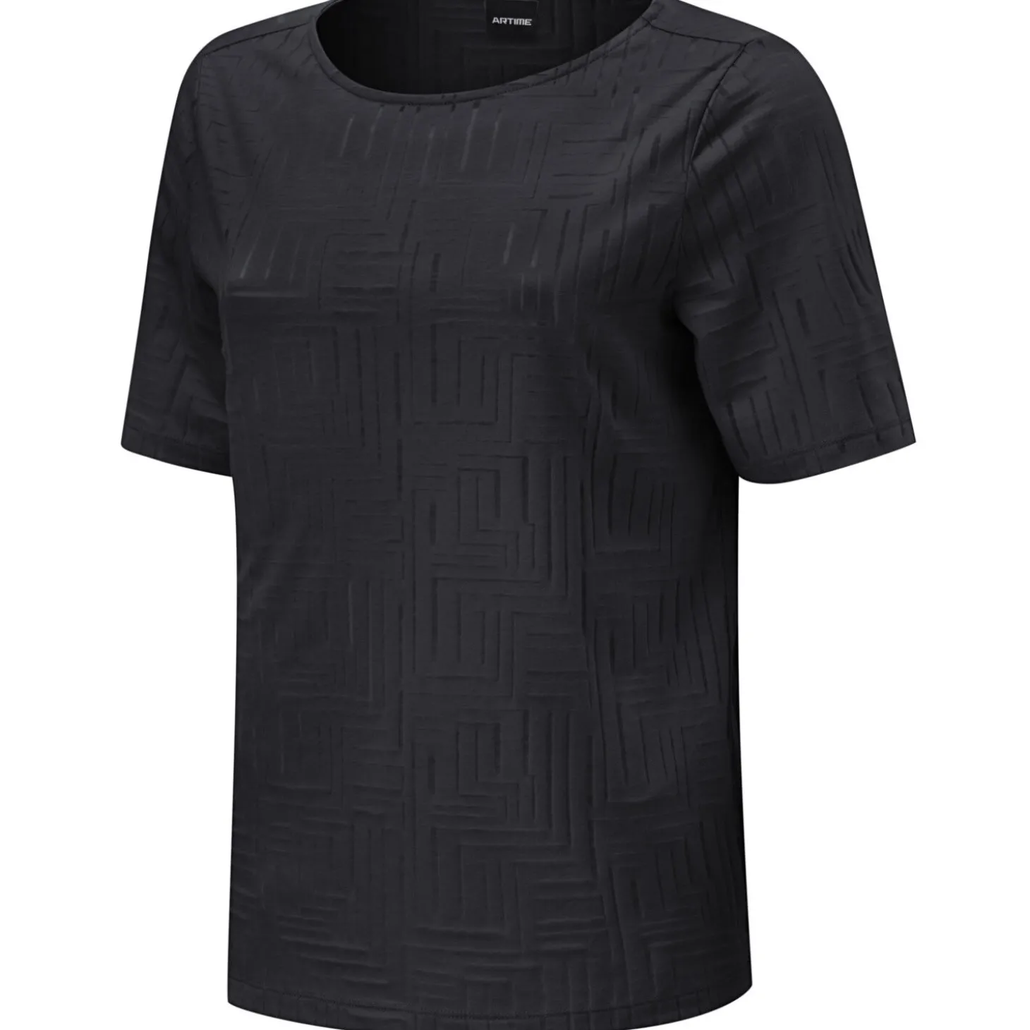 Ausbrenner-Shirt mit geometrischem Muster.