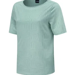 Ausbrenner-Shirt mit geometrischem Muster.