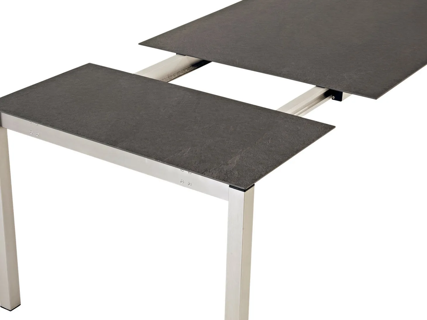 Ausziebarer Gartentisch mit Dektonplatte Kreta-Grey