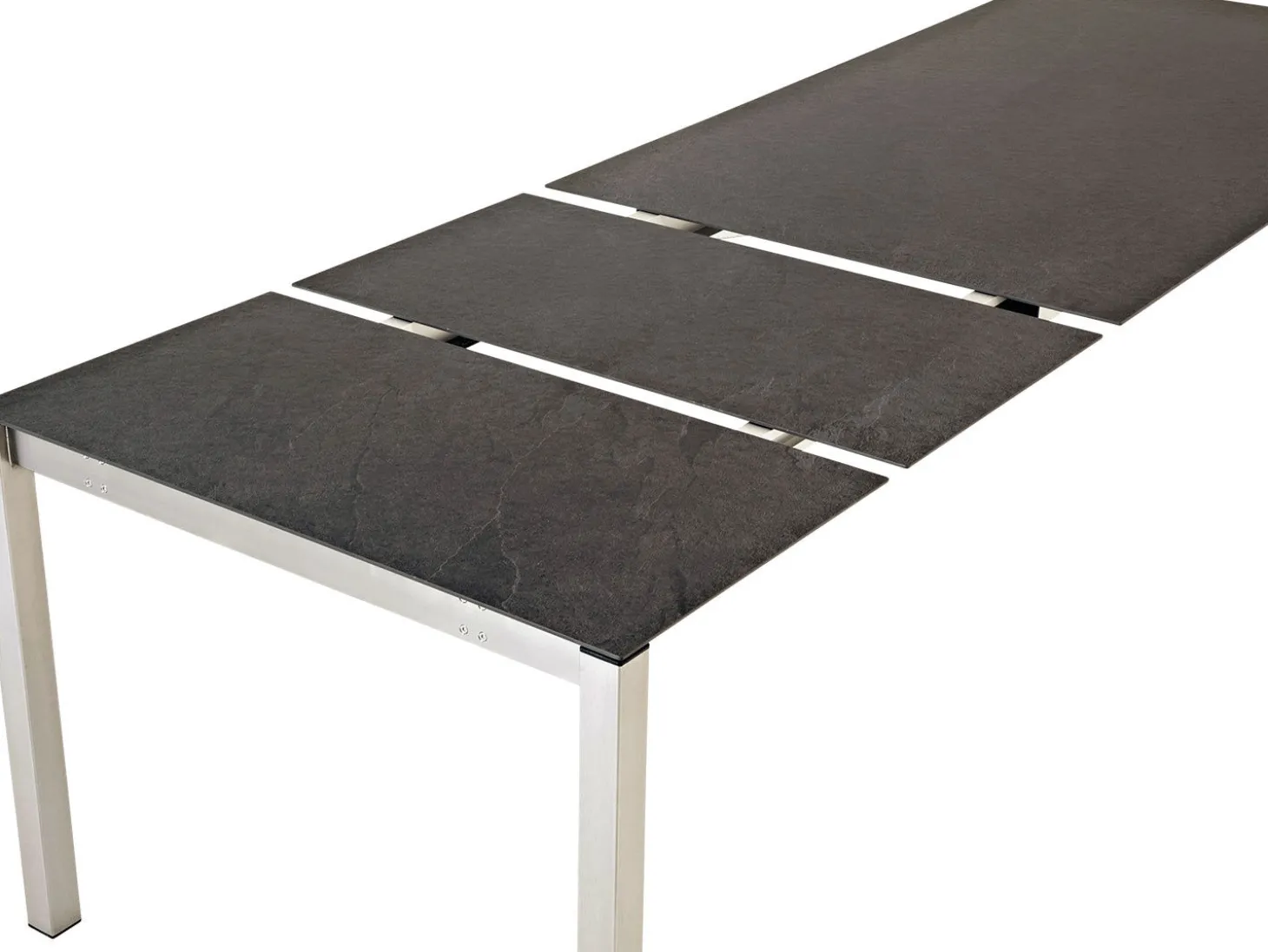 Ausziebarer Gartentisch mit Dektonplatte Dark Moon