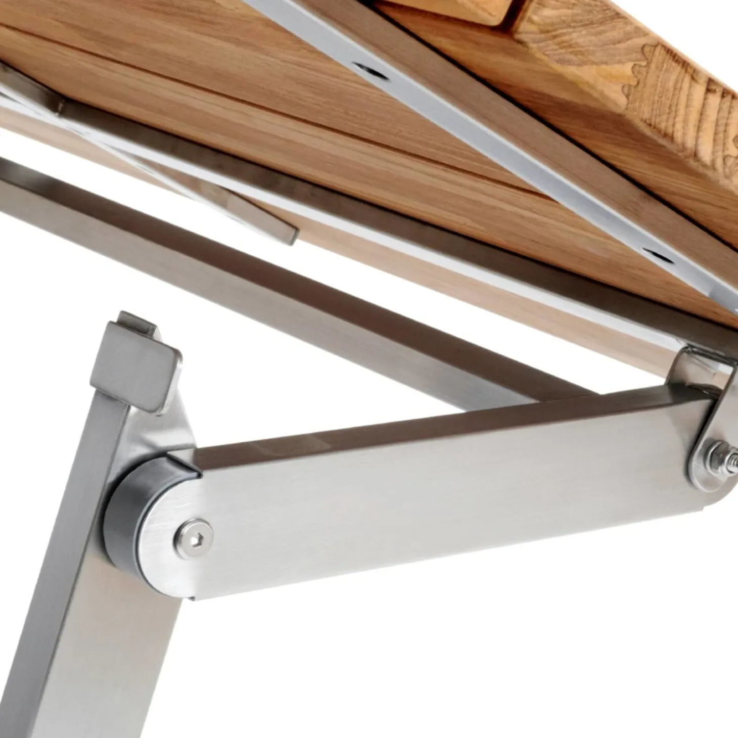 Balkon-Klapptisch Teak quadratisch