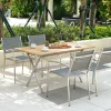 Balkon-Klapptisch Teak rechteckig
