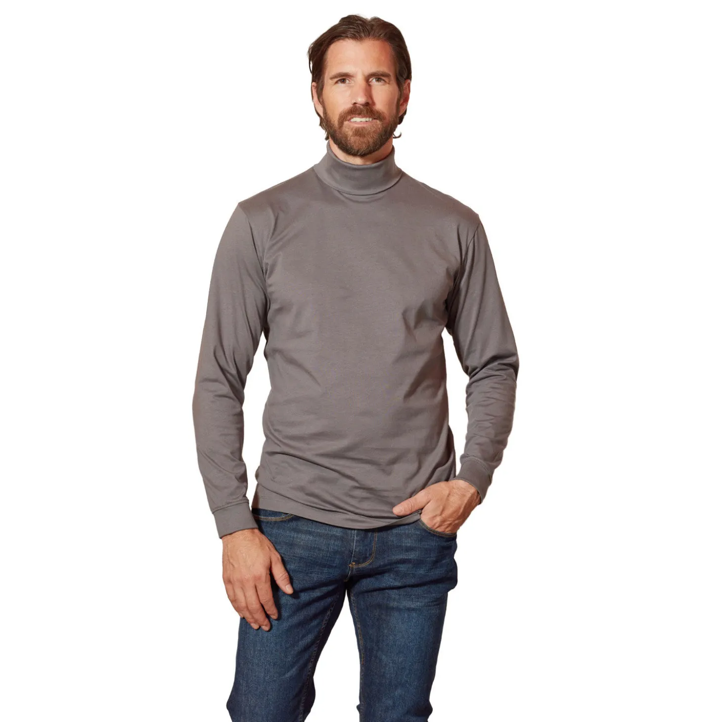 Basic Herren Rollkragen Shirt GOTS-zertifiziert