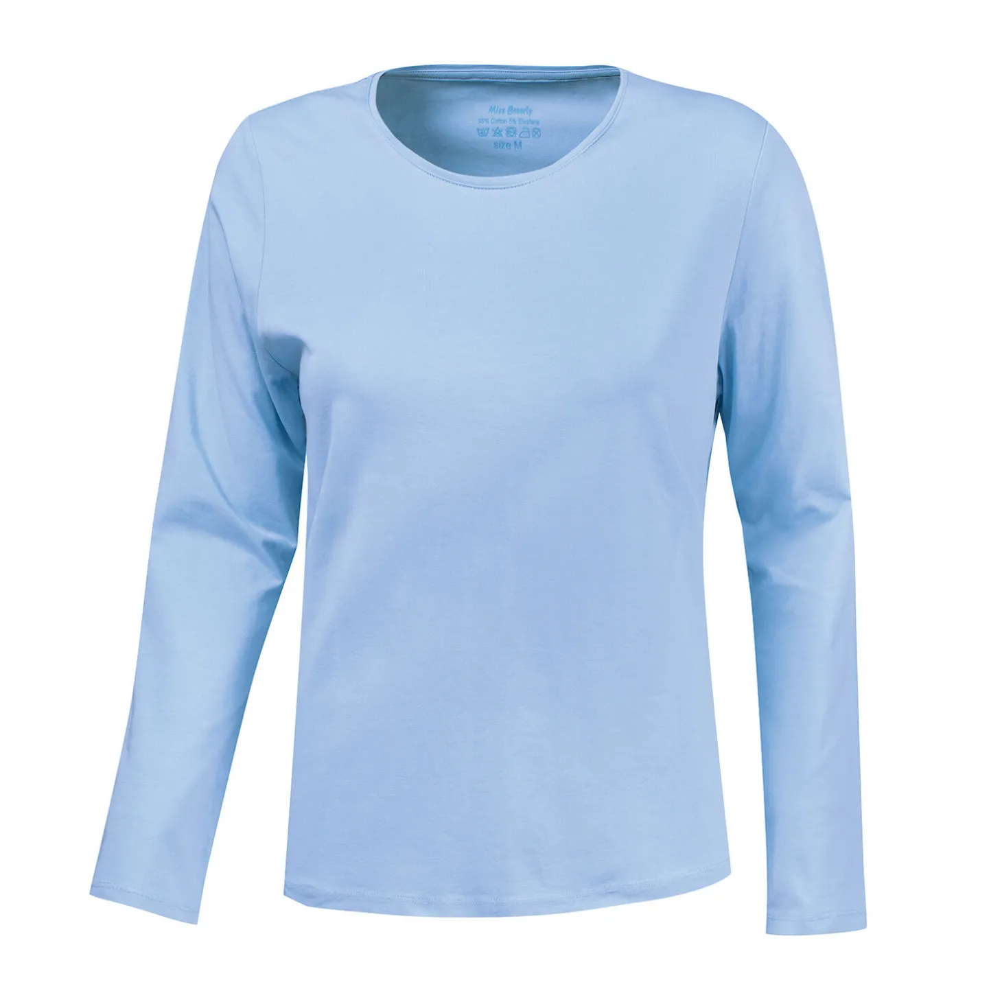 Basic Langarm-Shirt uni