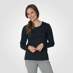 Basic Langarm-Shirt uni