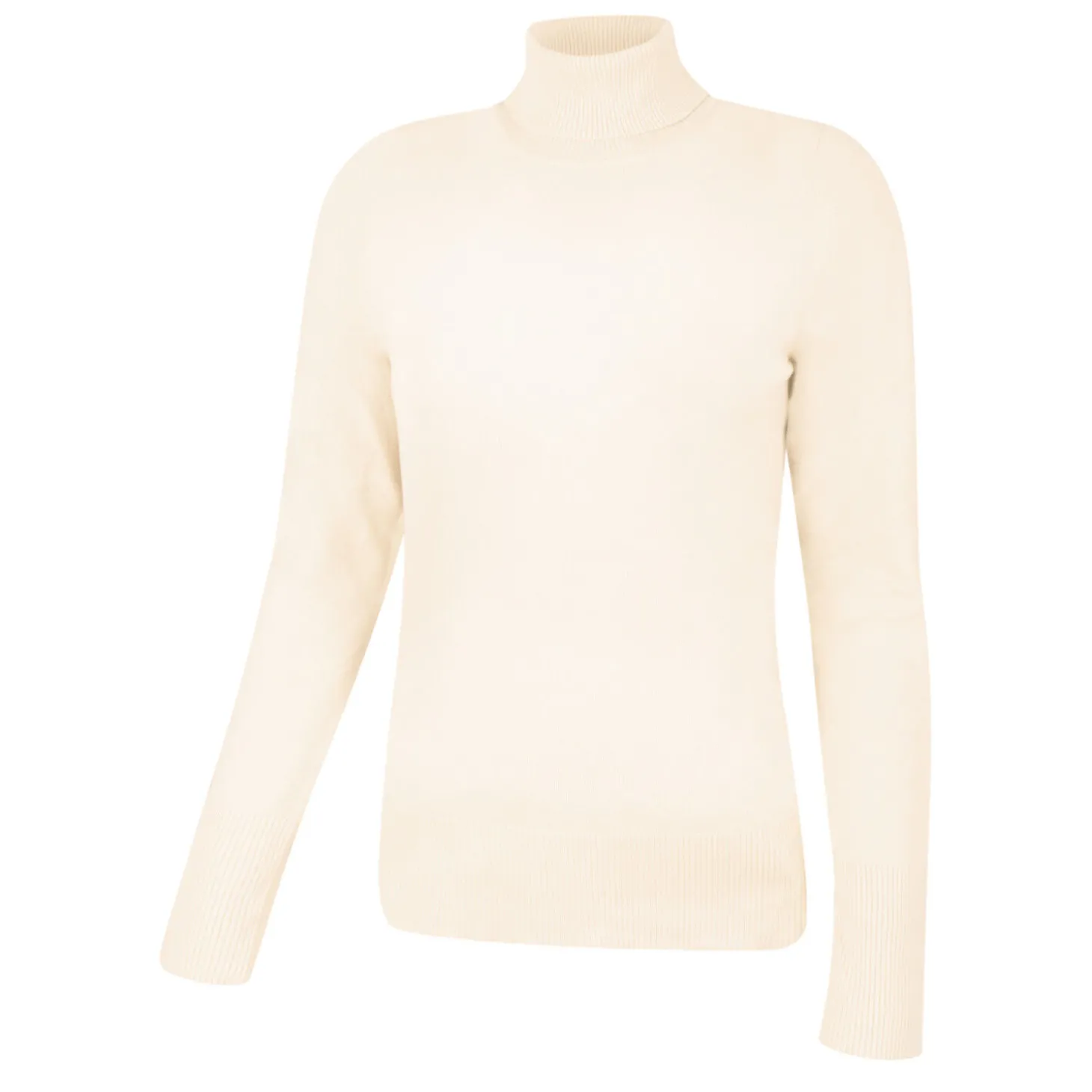 Basic Rollkragenpullover Damen uni