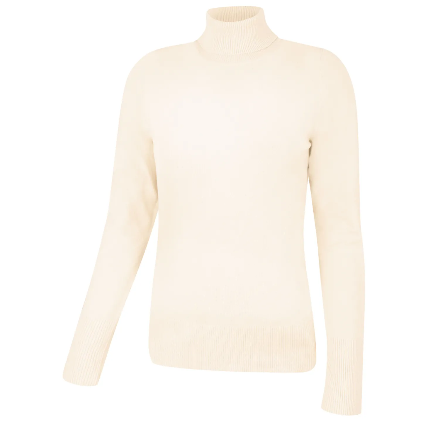 Basic Rollkragenpullover Damen uni