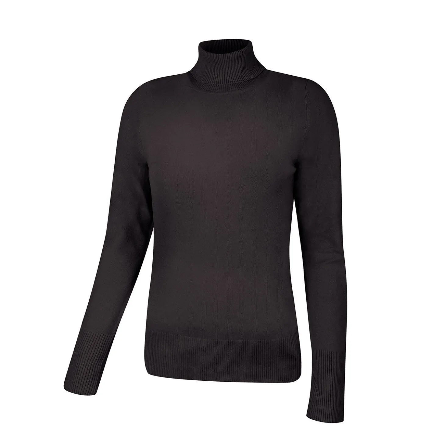 Basic Rollkragenpullover Damen uni