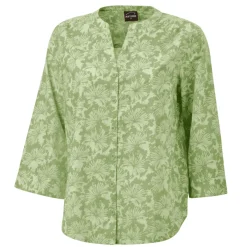 Baumwollbluse mit 3/4 Ärmeln und Allover-Print