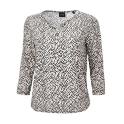 Bedruckte Bluse mit Knopfverschluss und 3/4 Ärmeln