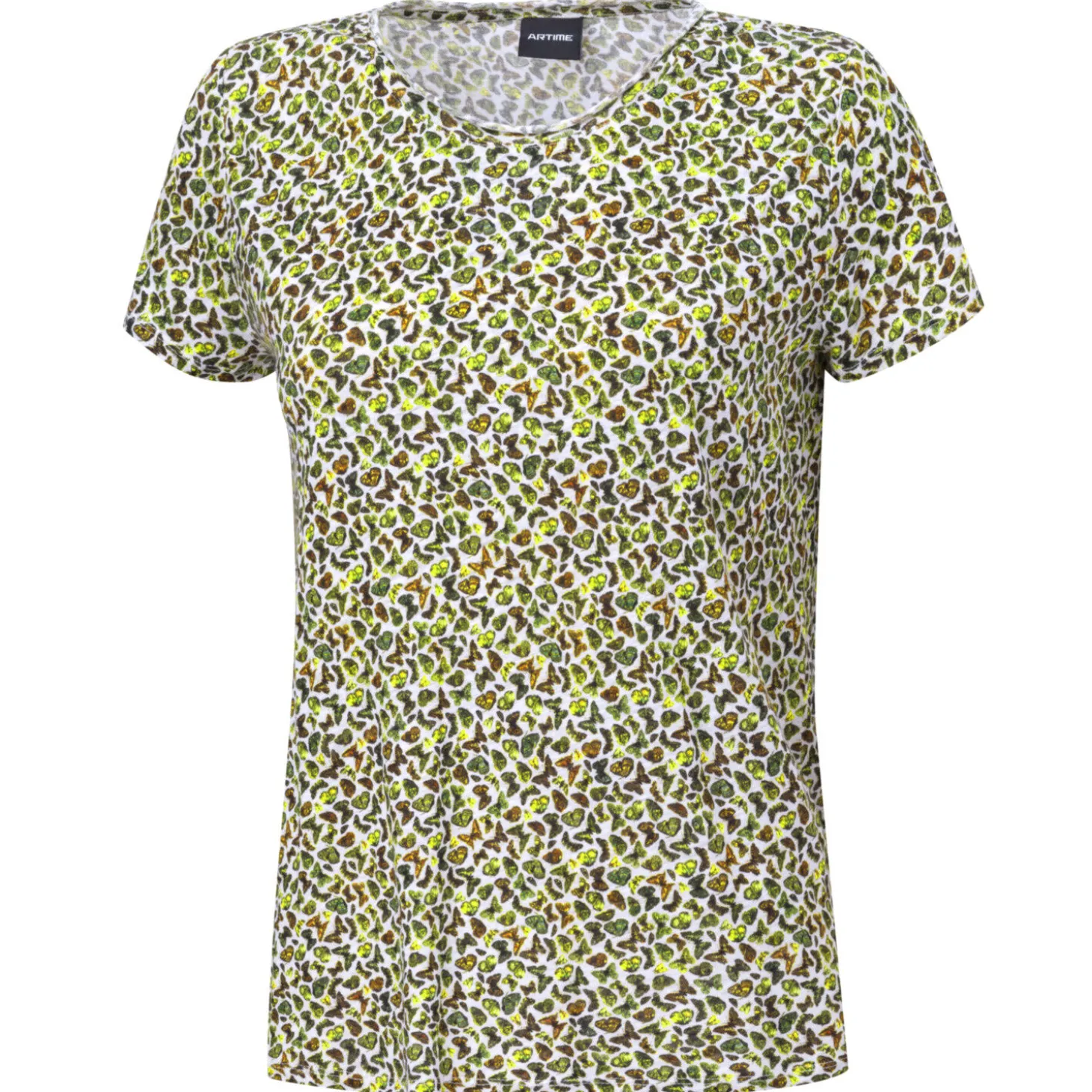 Bedrucktes Leinen T-Shirt