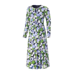 Bedrucktes Midi Kleid mit Rundhalsausschnitt