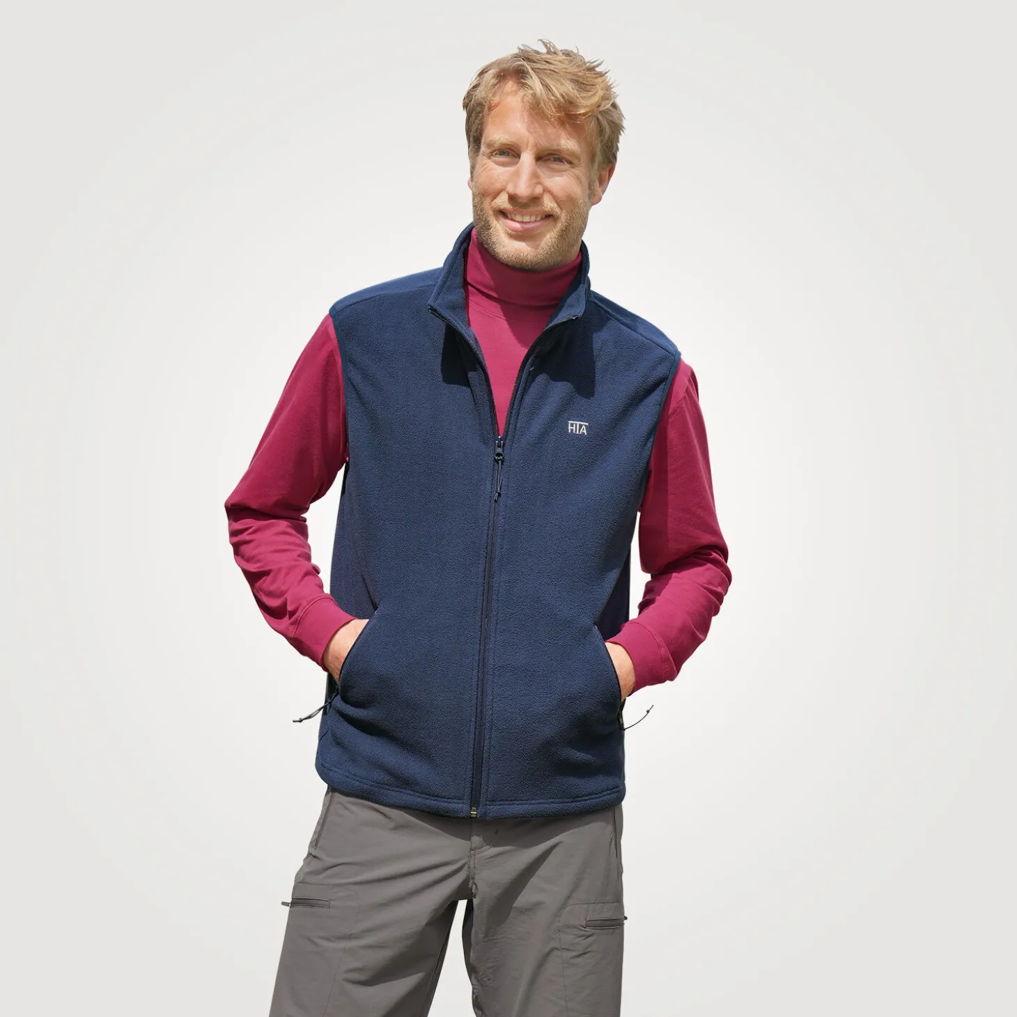 Bequeme Fleece-Weste von HTA