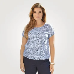 Bequemes T-Shirt mit floralem Print für Damen