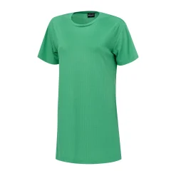Bequemes T-Shirt mit Rundhalsausschnitt und Rippmuster