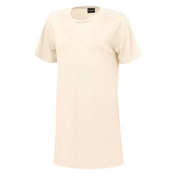 Bequemes T-Shirt mit Rundhalsausschnitt und Rippmuster