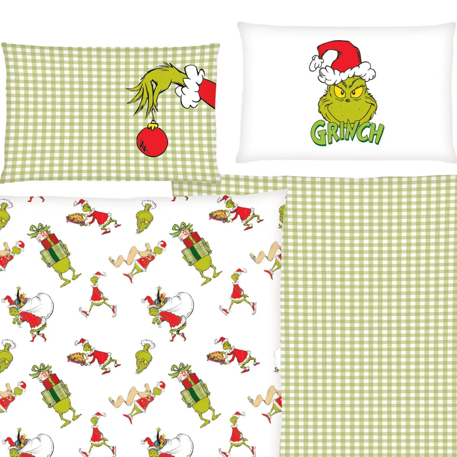 Bettwäsche „Der Grinch“ mit Weihnachtsmotiv