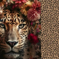 Bettwäsche Leopard Style mit Blumen