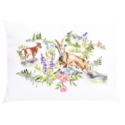 Bettwäsche mit Alpenziegen und Blumenmotiv