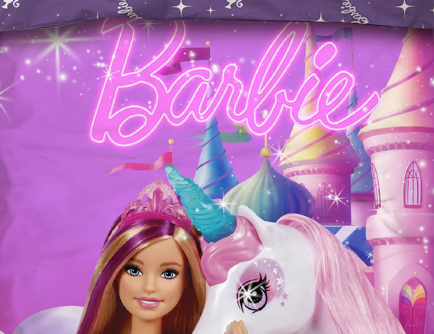 Bettwäsche mit Barbie und Einhorn