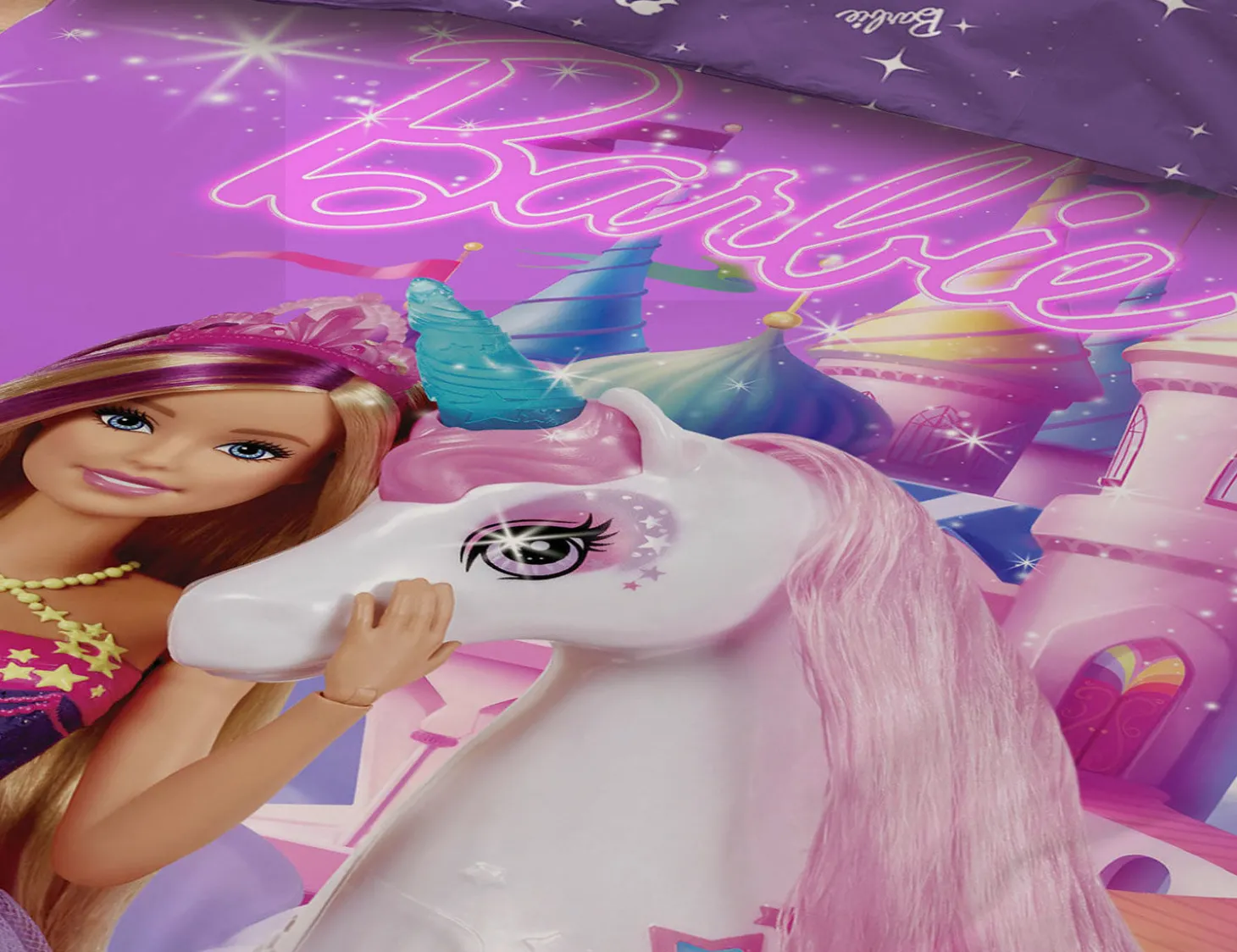 Bettwäsche mit Barbie und Einhorn
