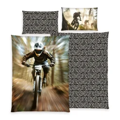 Bettwäsche mit Bike-Action