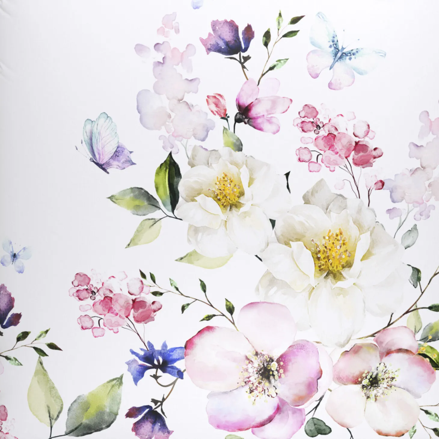 Bettwäsche mit Blumen- und Schmetterlingsmotiv