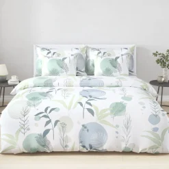 Bettwäsche mit botanischem Kreismotiv