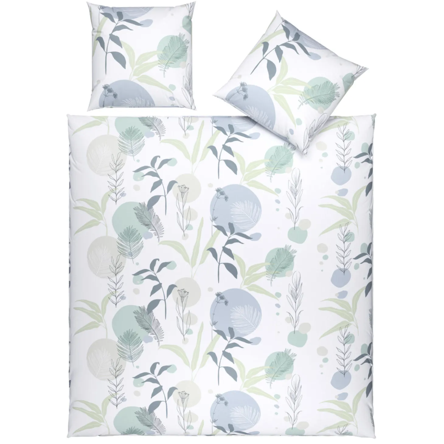 Bettwäsche mit botanischem Kreismotiv