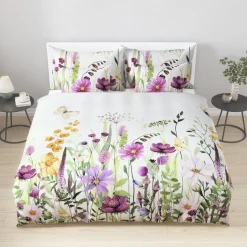 Bettwäsche mit bunter Wildblumenwiese