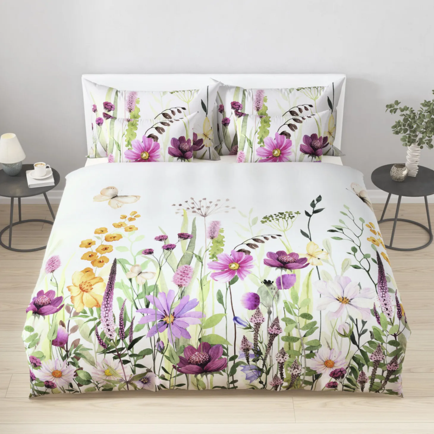 Bettwäsche mit bunter Wildblumenwiese