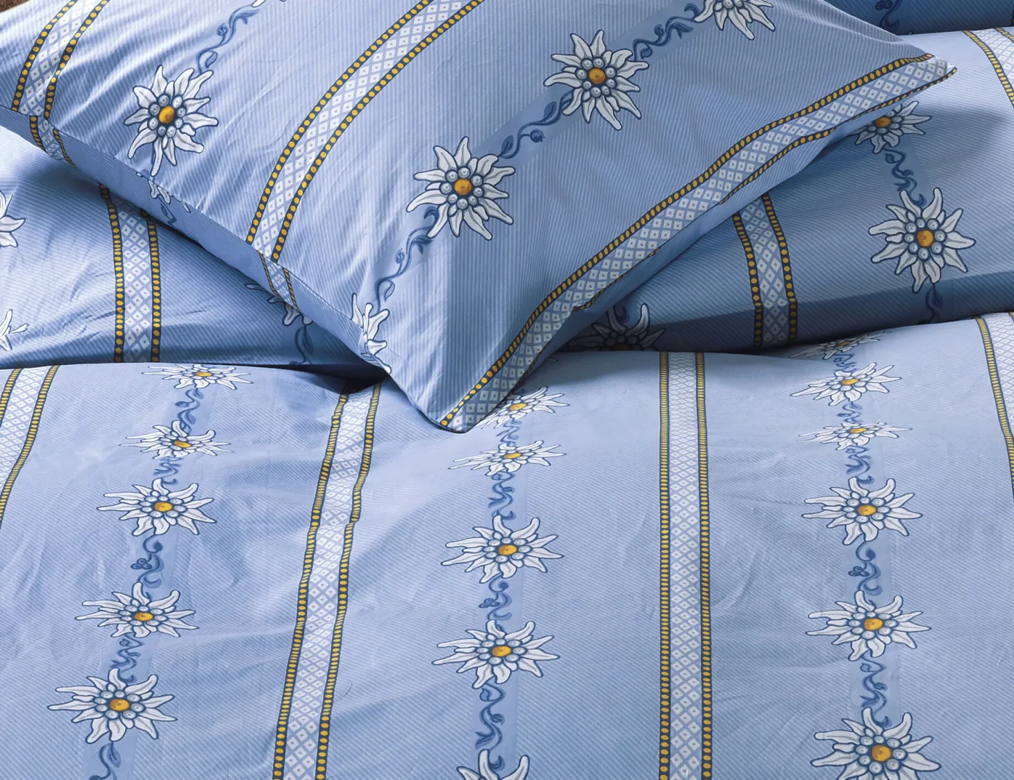 Bettwäsche mit Edelweiss-Motiv