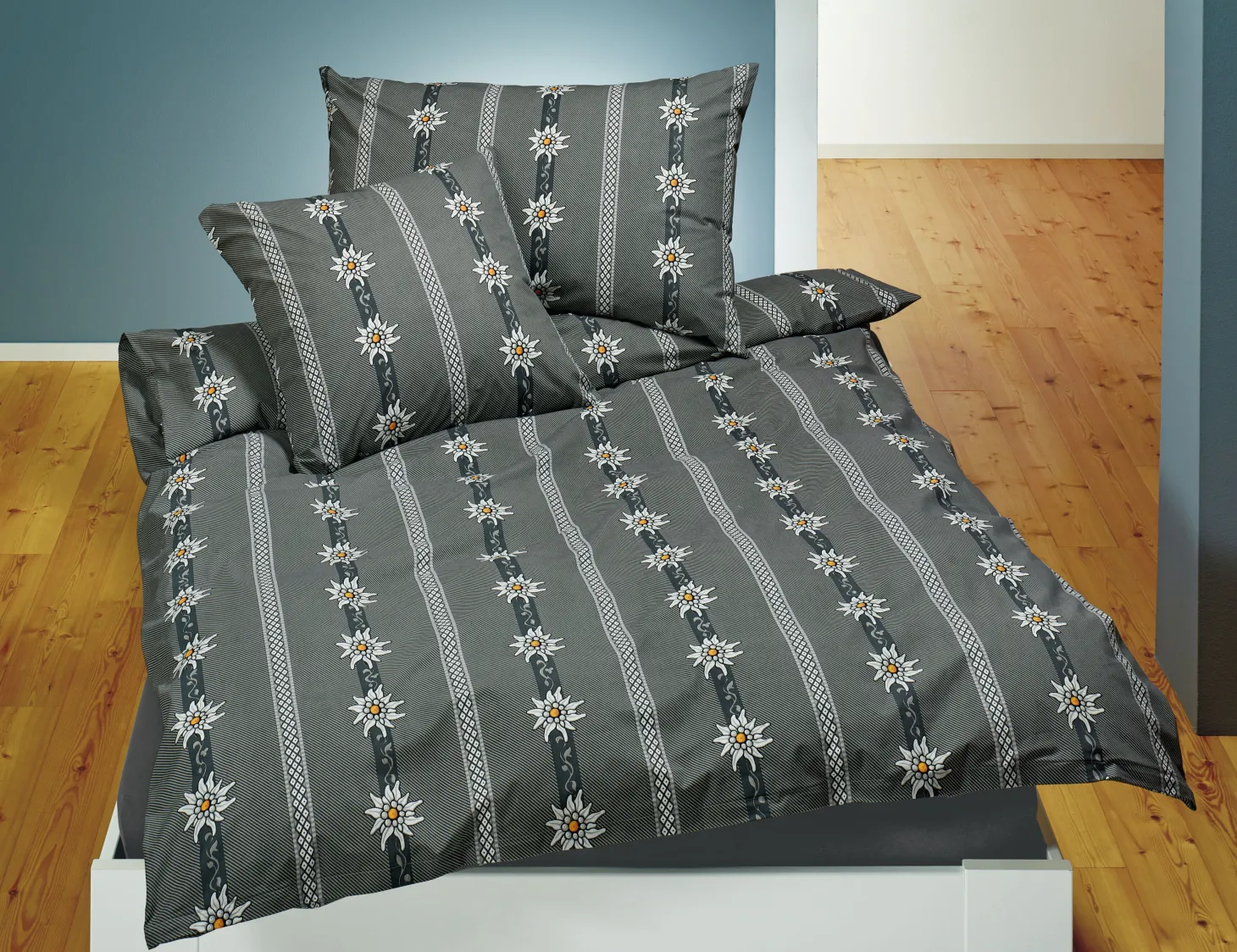 Bettwäsche mit Edelweiss-Motiv