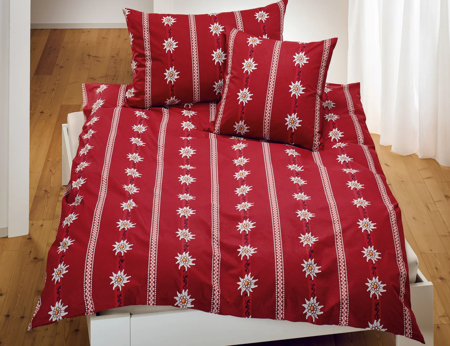 Bettwäsche mit Edelweiss-Motiv