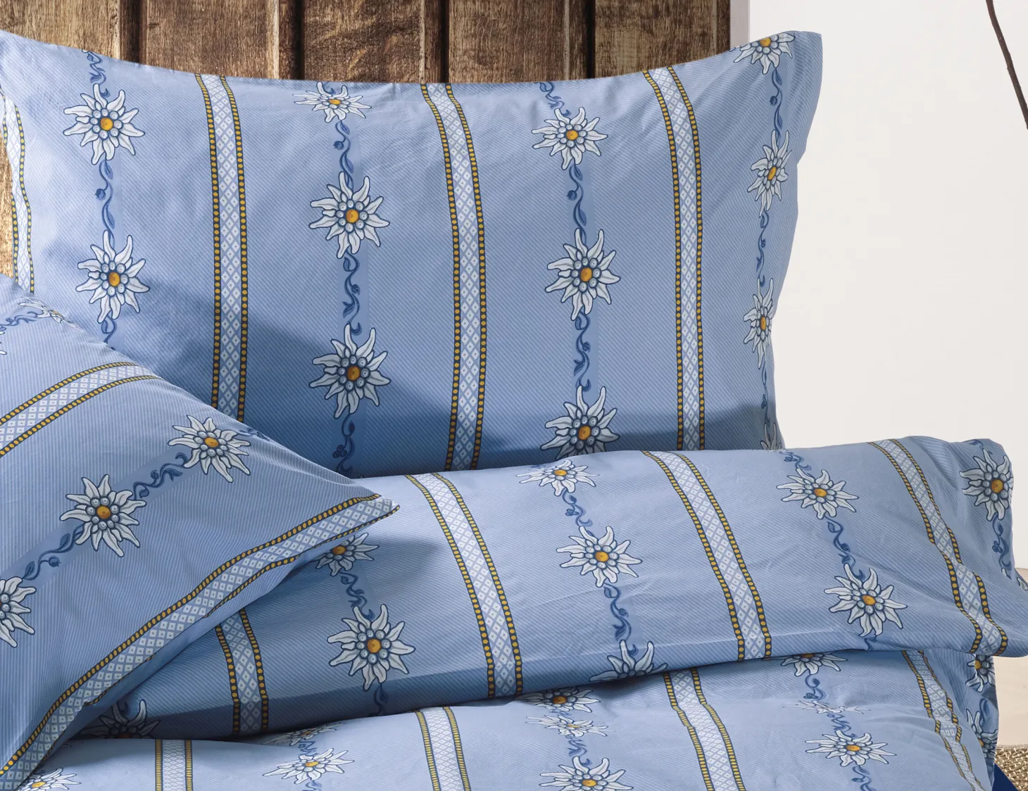 Bettwäsche mit Edelweiss-Motiv