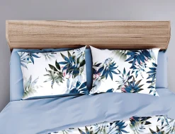 Bettwäsche mit farbenfrohem Blättermuster
