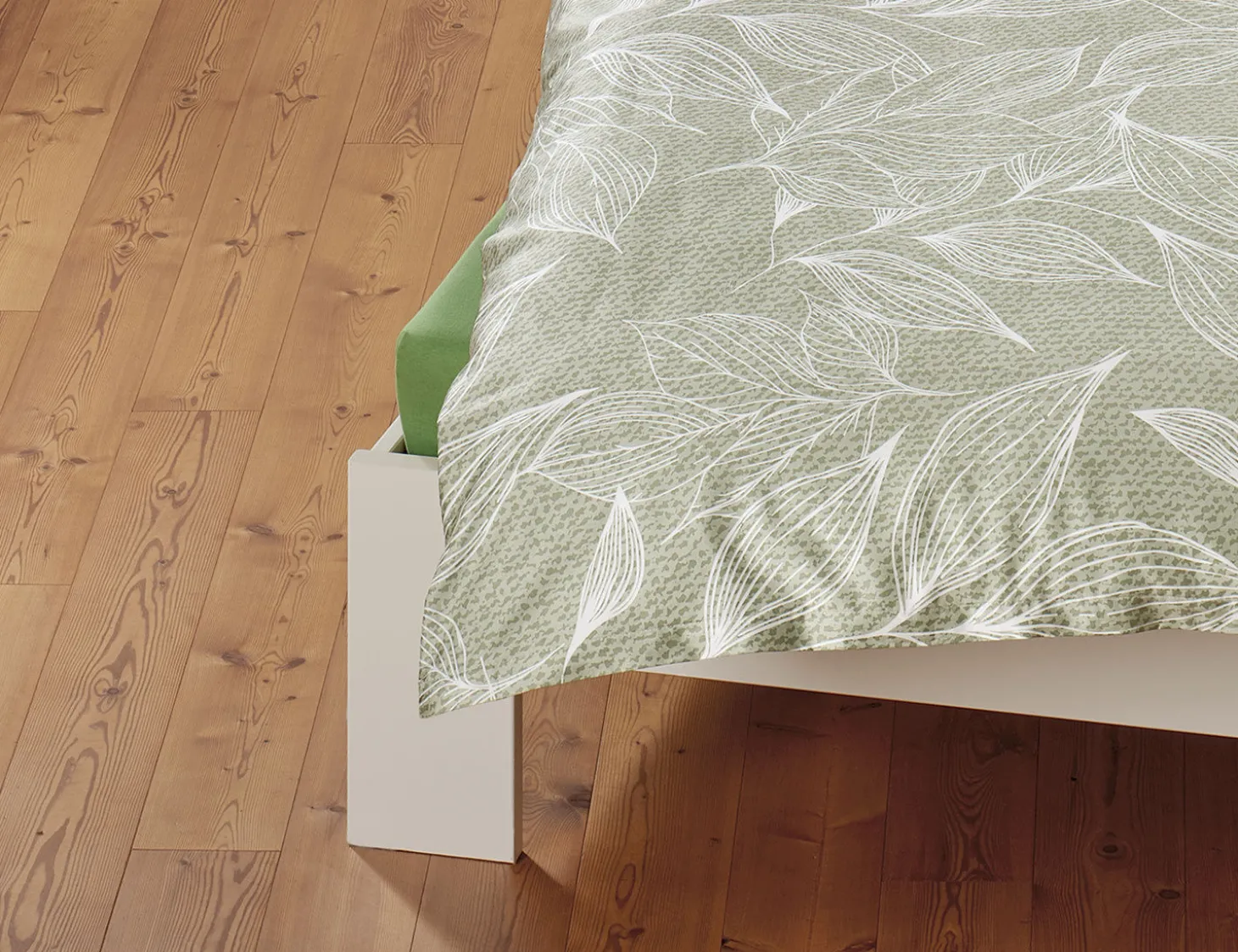 Bettwäsche mit feinem Blätterprint