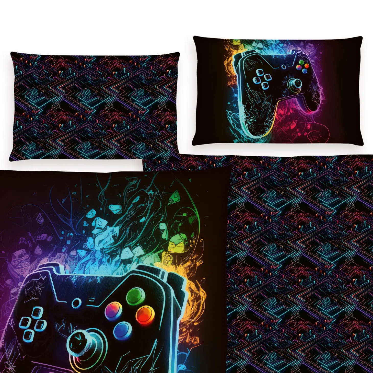Bettwäsche mit Gamecontroller