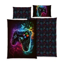 Bettwäsche mit Gamecontroller