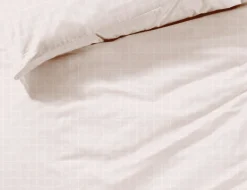 Bettwäsche mit kariertem Muster aus Damast