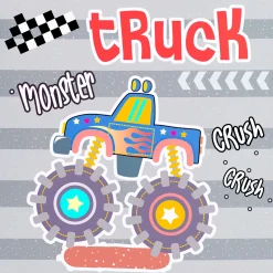 Bettwäsche mit Monstertruck-Motiv