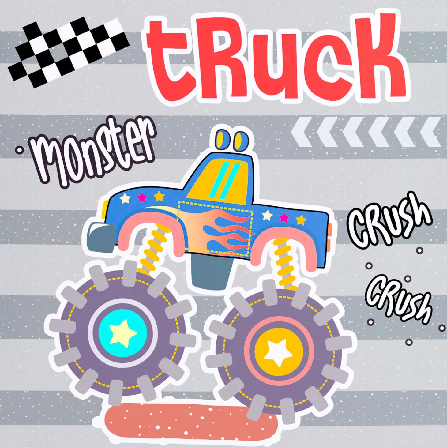 Bettwäsche mit Monstertruck-Motiv