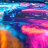 Bettwäsche mit Neon-Autodesign